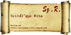 Szilágyi Rita névjegykártya